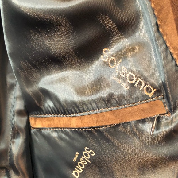 Solsona brown suede sports jacket. US 44 regular - Picture 5 of 8